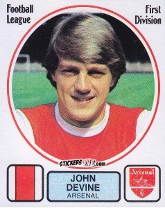 Sticker John Devine - UK Football 1981-1982 - Panini