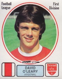 Sticker David O'Leary - UK Football 1981-1982 n. 6 - Panini