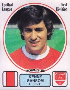 Sticker Kenny Sansom - UK Football 1981-1982 n. 9 - Panini