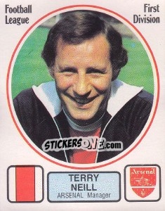 Cromo Terry Neill - UK Football 1981-1982 - Panini