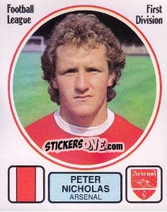 Cromo Peter Nicholas - UK Football 1981-1982 - Panini