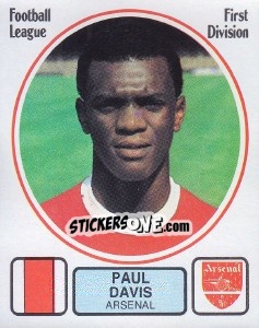 Cromo Paul Davis - UK Football 1981-1982 - Panini