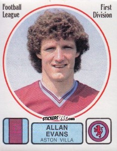 Sticker Allan Evans - UK Football 1981-1982 - Panini