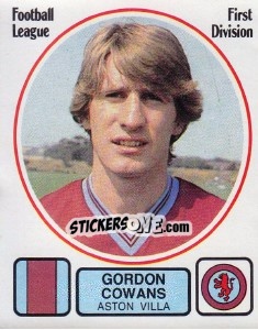Figurina Gordon Cowans - UK Football 1981-1982 - Panini