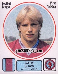 Figurina Gary Shaw - UK Football 1981-1982 - Panini