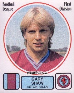 Figurina Gary Shaw - UK Football 1981-1982 - Panini