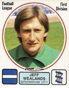 Sticker Jeff Wealands - UK Football 1981-1982 - Panini