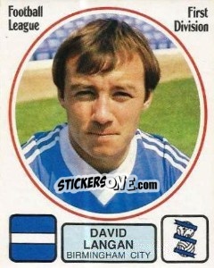 Cromo David Langan - UK Football 1981-1982 - Panini