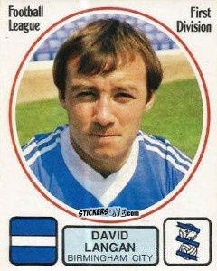 Sticker David Langan - UK Football 1981-1982 - Panini