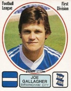 Cromo Joe Gallagher - UK Football 1981-1982 - Panini