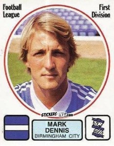 Figurina Mark Dennis - UK Football 1981-1982 - Panini