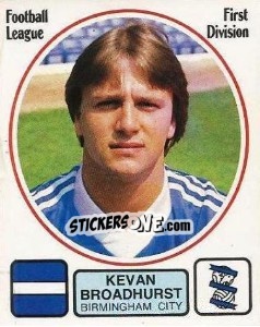 Figurina Kevin Broadhurst - UK Football 1981-1982 - Panini