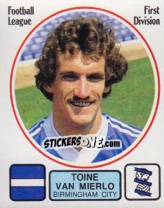 Sticker Toine van Mierlo - UK Football 1981-1982 - Panini