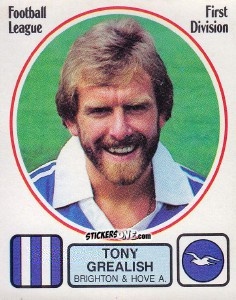 Figurina Tony Grealish - UK Football 1981-1982 n. 59 - Panini