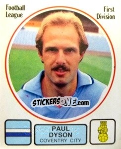 Sticker Paul Dyson - UK Football 1981-1982 - Panini