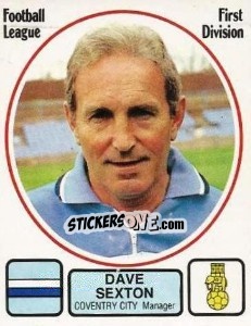 Cromo Dave Sexton - UK Football 1981-1982 - Panini