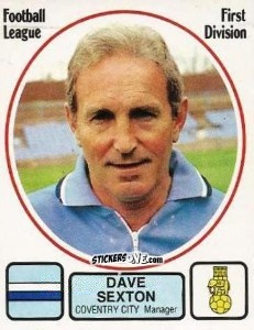 Sticker Dave Sexton - UK Football 1981-1982 n. 71 - Panini