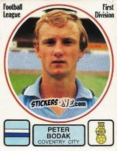 Sticker Peter Bodak - UK Football 1981-1982 - Panini