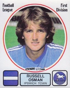 Cromo Russell Osman - UK Football 1981-1982 - Panini