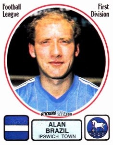 Figurina Alan Brazil - UK Football 1981-1982 - Panini