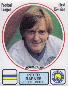 Figurina Peter Barnes - UK Football 1981-1982 - Panini