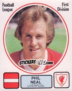 Figurina Phil Neal - UK Football 1981-1982 - Panini