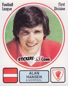 Cromo Alan Hansen - UK Football 1981-1982 - Panini