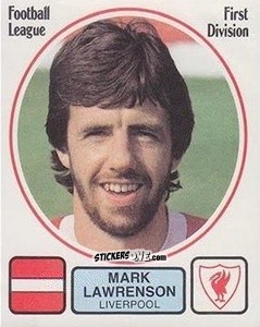 Sticker Mark Lawrenson - UK Football 1981-1982 - Panini