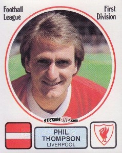 Sticker Phil Thompson - UK Football 1981-1982 n. 128 - Panini