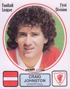 Figurina Craig Johnston - UK Football 1981-1982 n. 129 - Panini