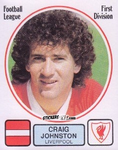 Sticker Craig Johnston - UK Football 1981-1982 - Panini