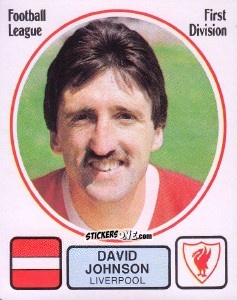 Sticker David Johnson - UK Football 1981-1982 - Panini