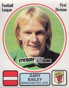 Sticker Gary Bailey - UK Football 1981-1982 - Panini
