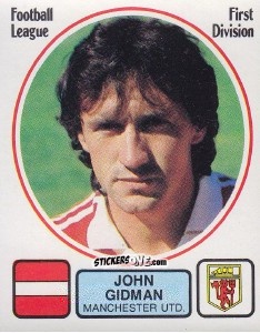 Cromo John Gidman - UK Football 1981-1982 - Panini