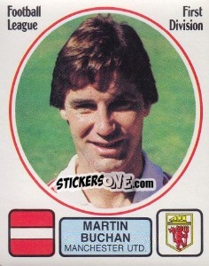 Figurina Martin Buchan - UK Football 1981-1982 - Panini