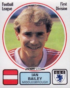 Sticker Ian Bailey - UK Football 1981-1982 - Panini