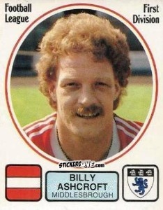Cromo Billy Ashcroft - UK Football 1981-1982 n. 172 - Panini