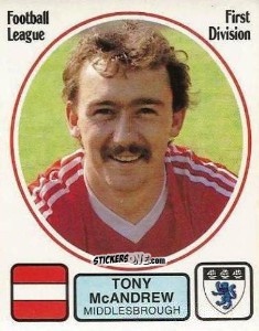 Figurina Tony McAndrew - UK Football 1981-1982 - Panini