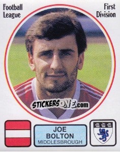 Cromo Joe Bolton - UK Football 1981-1982 - Panini
