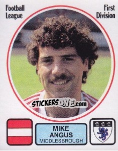 Figurina Mike Angus - UK Football 1981-1982 - Panini