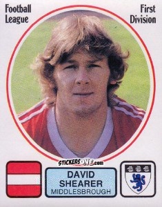 Sticker David Shearer - UK Football 1981-1982 n. 179 - Panini