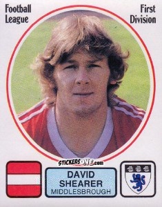 Figurina David Shearer - UK Football 1981-1982 - Panini