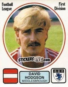 Sticker David Hodgson - UK Football 1981-1982 - Panini