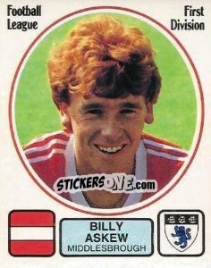 Figurina Billy Askew - UK Football 1981-1982 - Panini