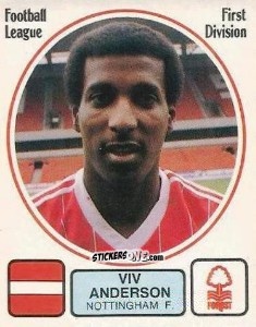 Sticker Viv Anderson - UK Football 1981-1982 n. 185 - Panini
