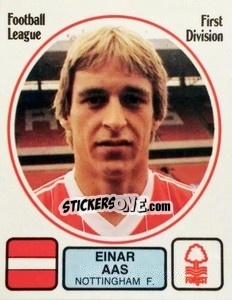 Sticker Einar Aas - UK Football 1981-1982 - Panini