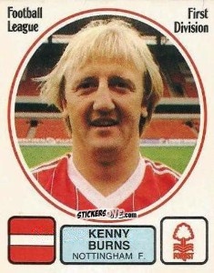 Sticker Kenny Burns - UK Football 1981-1982 n. 187 - Panini