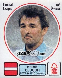 Cromo Brian Clough - UK Football 1981-1982 - Panini
