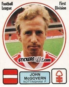 Sticker John McGovern - UK Football 1981-1982 - Panini