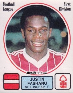 Sticker Justin Fashanu - UK Football 1981-1982 n. 196 - Panini